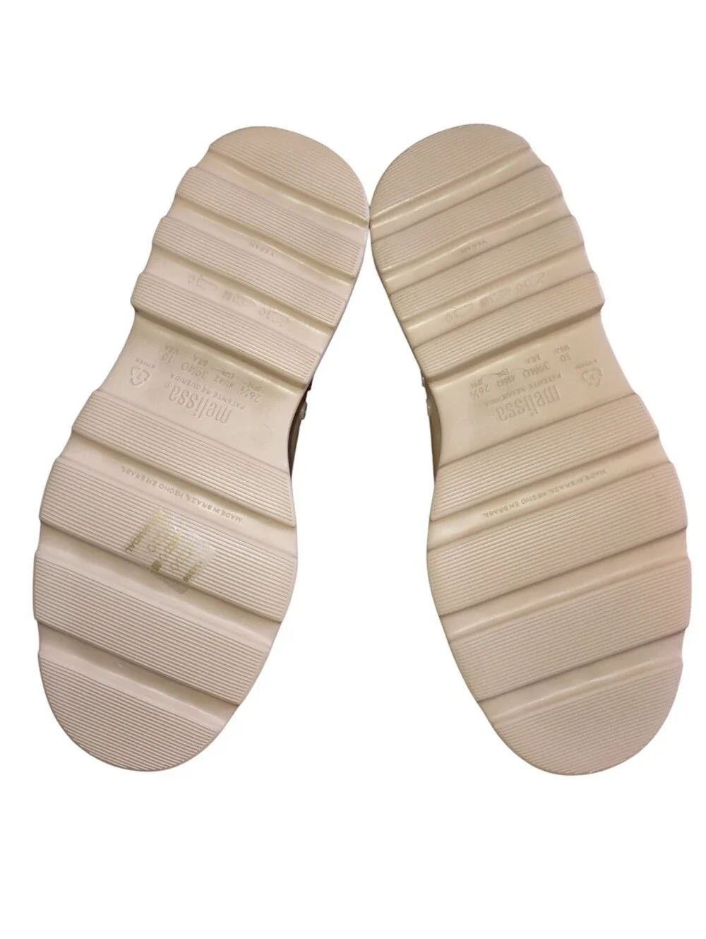Melissa 10 Platform Tan Jelly Loafer Vegan Shoes